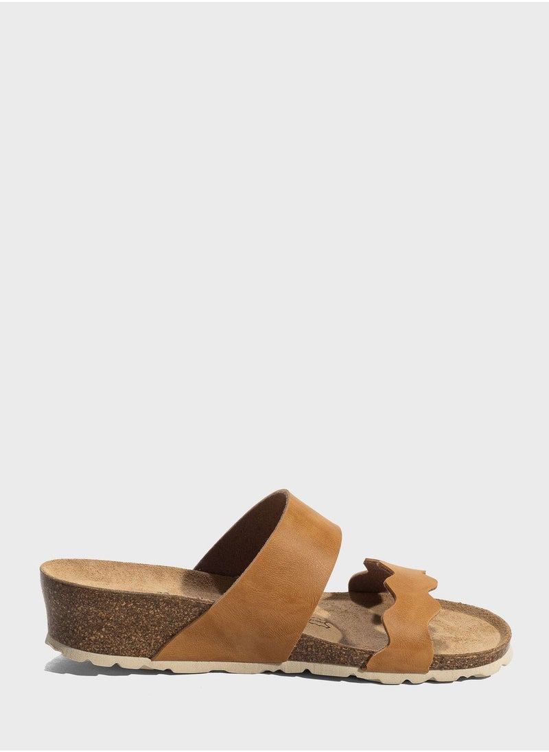 BAYTON Vermeer Double Strap Wedge Sandals  - Image 1