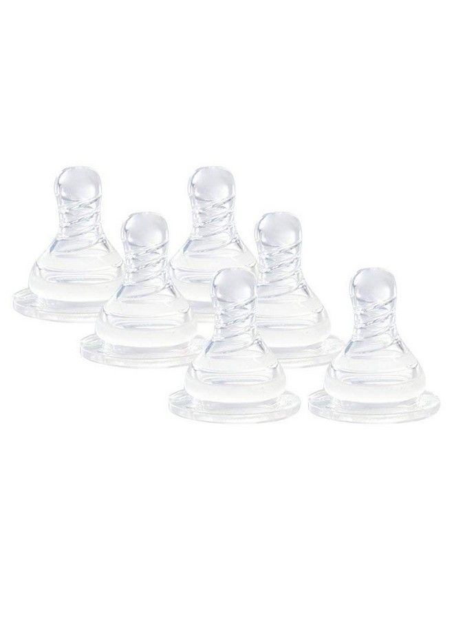 mee mee Pack Of 3 Anti Colic Easy Flo Silicone Teat White Small 0 Months+, 6 Pieces  - Image 2