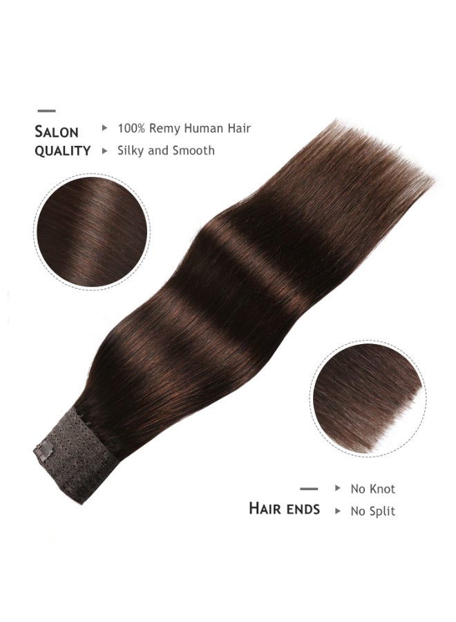 YILITE Wire Hair Extensions Human Hair 20 Inch 110g 2 Dark Brown Wire Hair Extensions Human Hair Remy Human Hair Extensions with Invisible Fishing Line 20inch 2 - Image 4