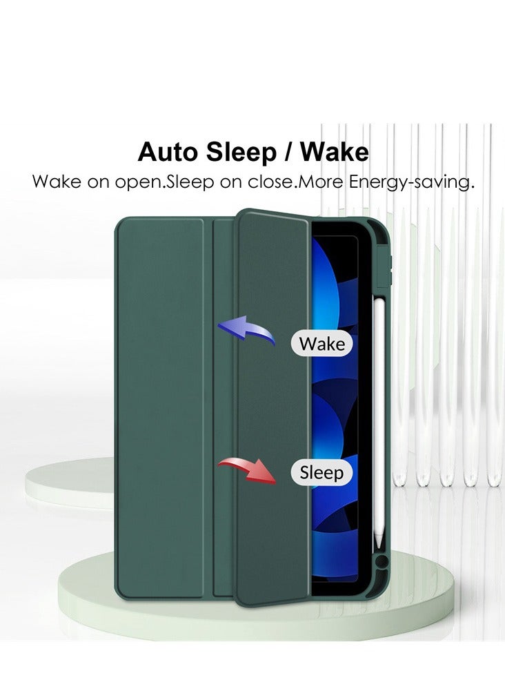 جراب حماية لجهاز iPad الجيل العاشر لعام 2022، بحجم 10.9 إنش، يتميز بظهر شفاف وإطار TPU مضاد للصدمات مع حامل للقلم الرصاص المدمج، ويدعم وظيفة التشغيل والإيقاف التلقائي لجهاز iPad الجيل العاشر. - Image 5