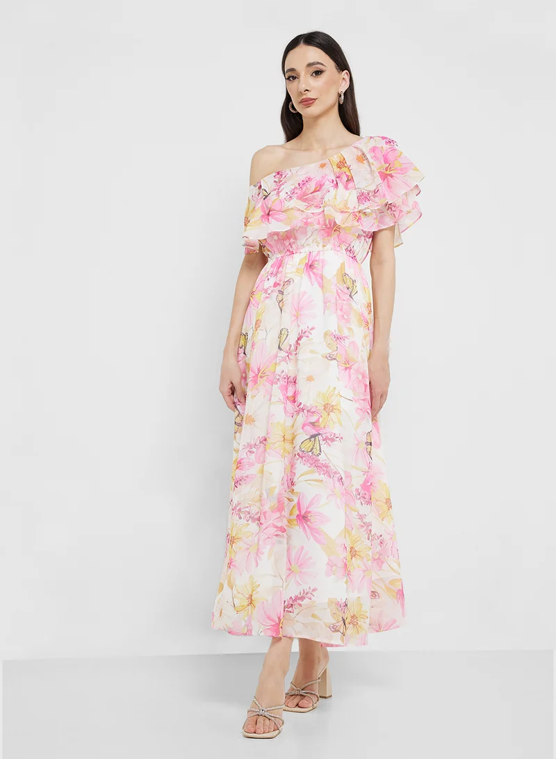 ايلا Floral Ruffle Maxi Dress