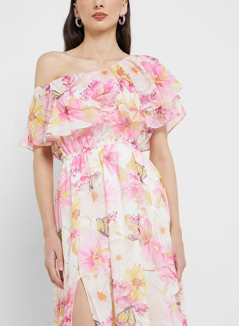 ايلا Floral Ruffle Maxi Dress