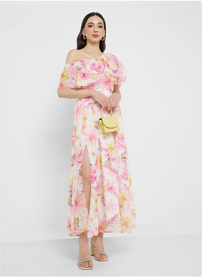 ايلا Off Shoulder Floral Print Dress