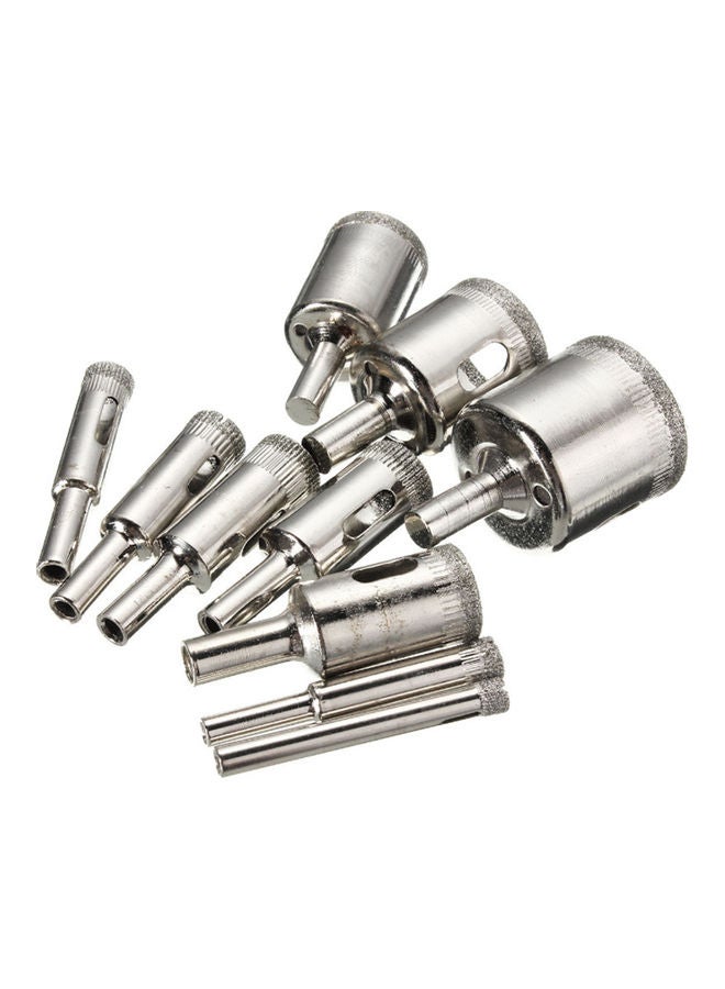 طقم لقم ثقب لمنشار الثقوب الماسية من 15 قطعة فضي - Image 3