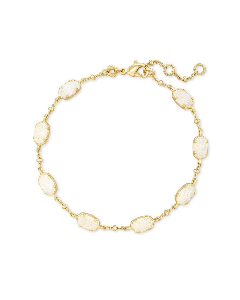 Kendra Scott Emilie Link Bracelet for Women, Fashion Jewelry, 14k Gold-Plated, Iridescent Drusy - Image 1