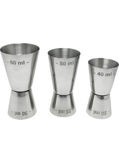 Weather Forecast Steel 20/40, 25/50, 30/60 ml Cocktail Glass 3-Piece Jigger CIN438  - Image 1