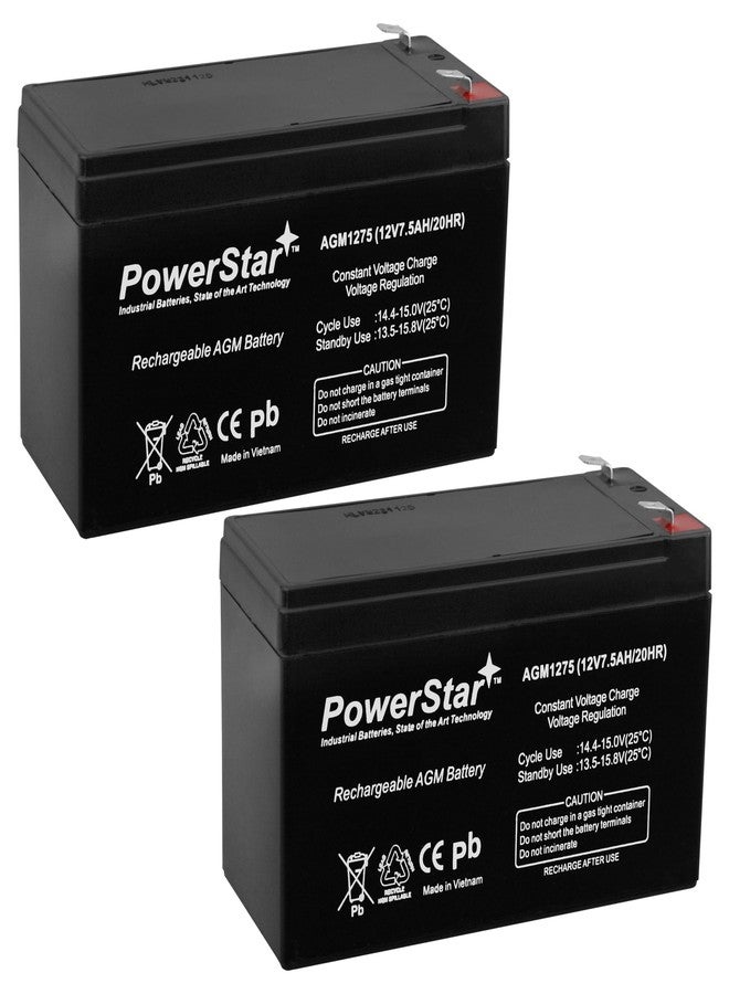 PowerStar 12V 7.5AH Replacement Batteries for CP1290 12V 7.5AH F1/F2 x2 - Image 1