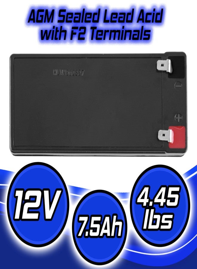 PowerStar 12V 7.5AH Replacement Batteries for CP1290 12V 7.5AH F1/F2 x2 - Image 2