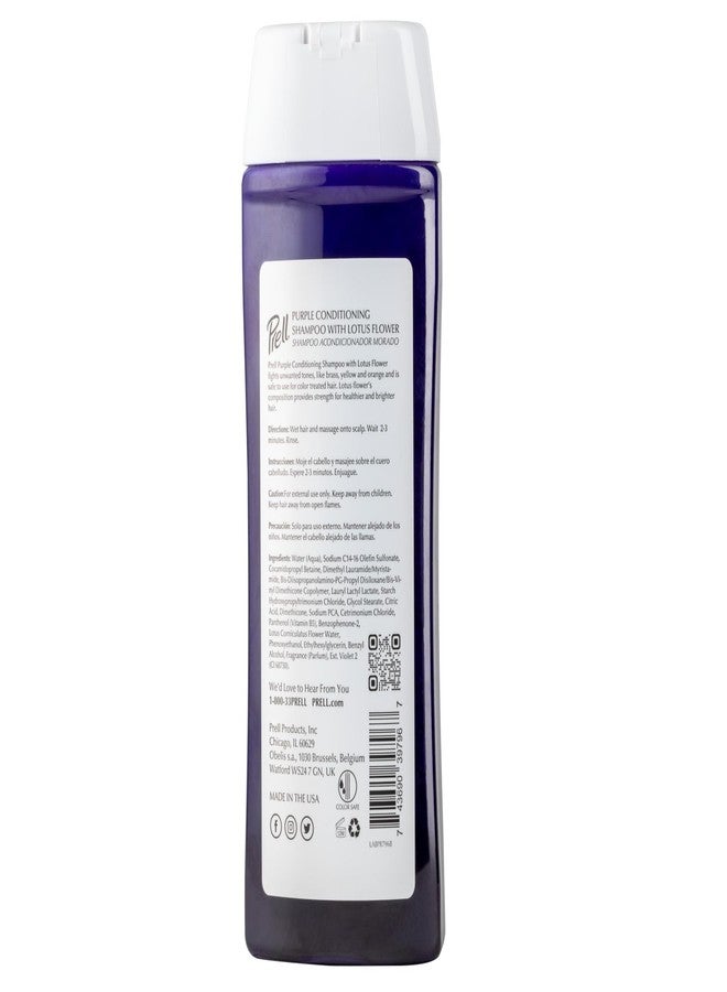 Prell Lotus Flower Color Safe Strengthening Purple Conditioning Shampoo for All Hair Types, 13.5 fl.oz - Image 4