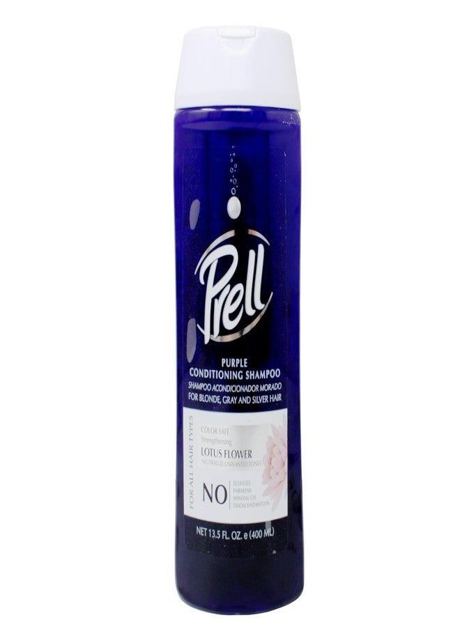 Prell Lotus Flower Color Safe Strengthening Purple Conditioning Shampoo for All Hair Types, 13.5 fl.oz - Image 5