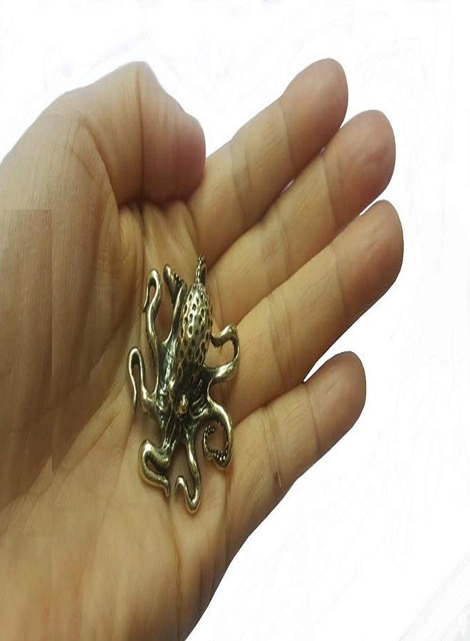 DMtse Chinese Brass Octopus Decor Statue Figurines for Animal Sculpture Collectibles Gift - Image 2