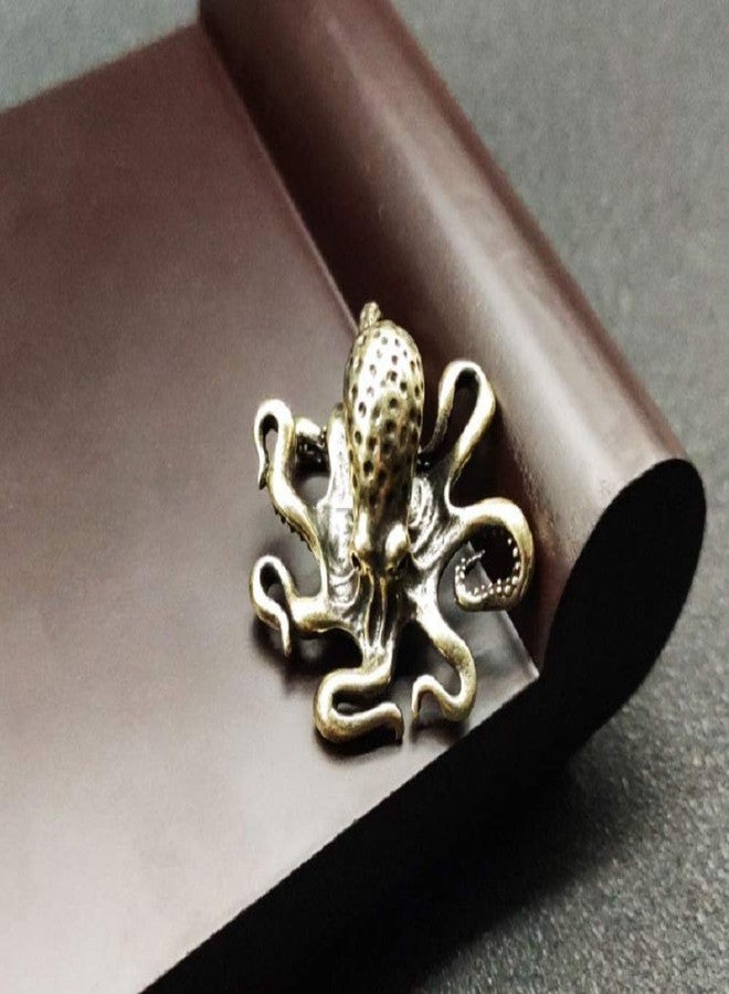 DMtse Chinese Brass Octopus Decor Statue Figurines for Animal Sculpture Collectibles Gift - Image 3