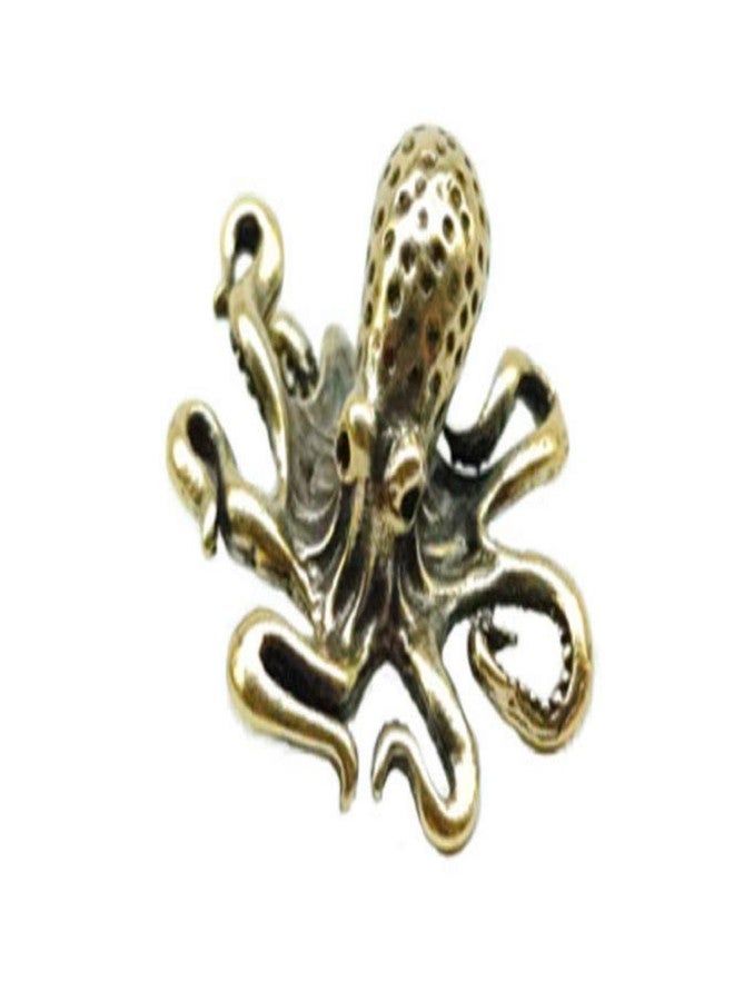 DMtse Chinese Brass Octopus Decor Statue Figurines for Animal Sculpture Collectibles Gift - Image 4