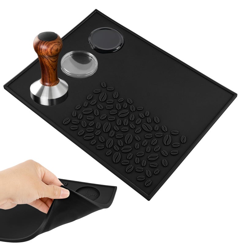 Barista Tamp Pad Espresso Tamper Mat for Kitchen Coffee Machine Leisure Bars for 51 53 58mm Black - Image 2