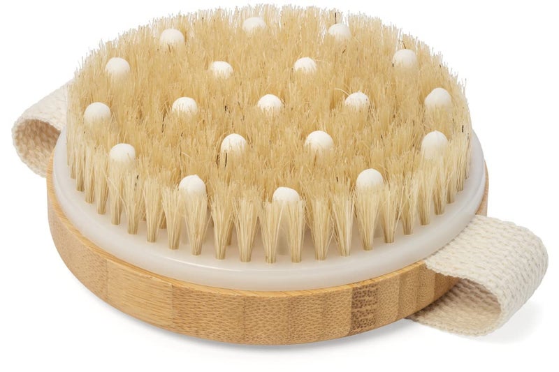 Afrodite Dry Brushing Body Brush Exfoliating Body Scrubber Wooden Shower Brush Body Exfoliator Dry Brush Bath Brush for Cellulite and Lymphatic, Improve Circulation, Stop Ingrown Hairs - Image 1