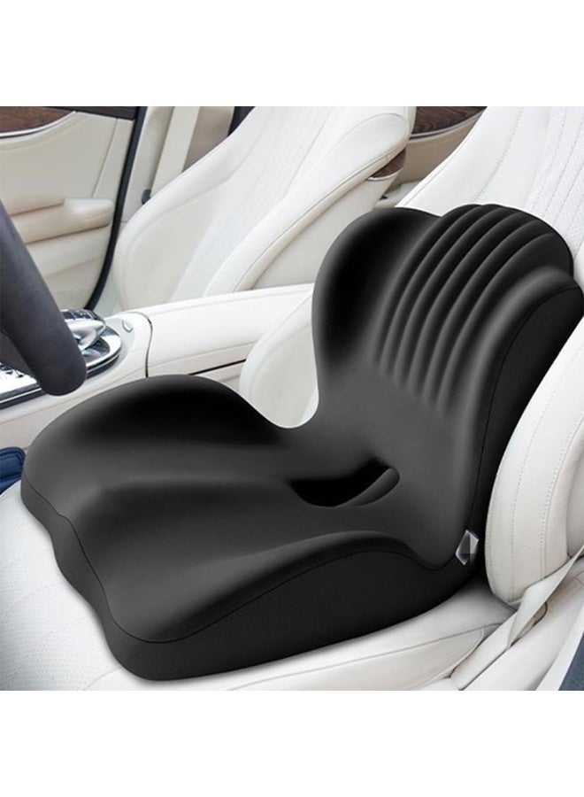 L-Shaped Integrated Seat Cushions, Ergonomic Memory Foam Seat Cushion, Office Chair Seats Cushions with Lumbar Support for Long Sitting, Make Waist and Hips More Comfortable - Image 5
