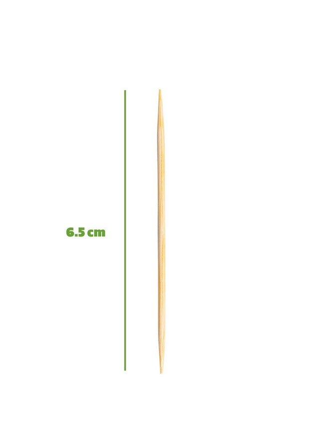 Gusto Comfy Package [2000 Count] Bamboo Wooden Toothpicks - Wood Round Double-Points Teeth Tooth Picks - Image 1