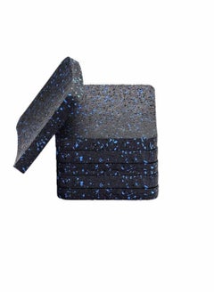 Y&D 6 Pack Floor Mats Sport Heavy Duty Rubber Flooring Interlocking Tile Solid Black Single Center Exercise Equipment Mat  - Image 1