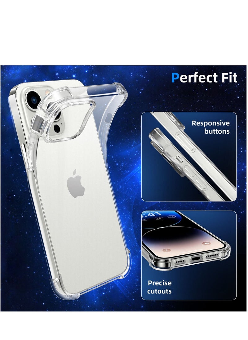 Houmt iPhone 14 Pro Max Case 6.1 Inch Clear Soft Flexible TPU Anti Shock Slim Transparent with 4 Corners Bumper Shockproof Cover  - Image 2
