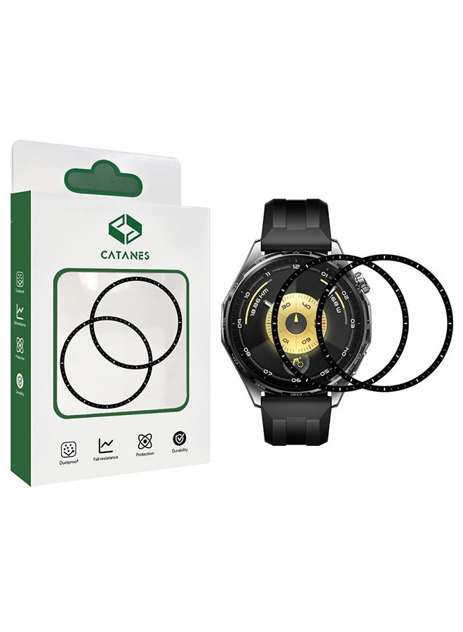 CATANES 2 Pieces Screen Protector for Huawei Watch GT6 46mm - Durable Circular Screen Guard - Image 1