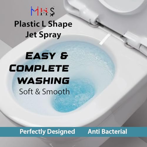 MHS L-Type Toilet Jet Spray for Wall-Hung Toilets with Heavy-Duty Hose Pipe & Brass Nut | Health Faucet | Rust-Free, Made in India (Plastic, 1.5 Meter) - Image 4