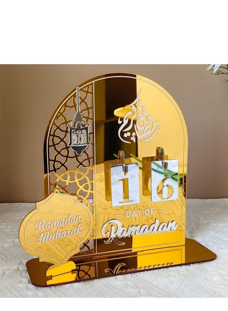 يواوليتي تقويم رمضان ، ديكورات رمضان للمنزل ، تقويم رمضان المجيء تقويمات العد التنازلي ، هدية عيد رمضان (ذهبي)  - Image 5