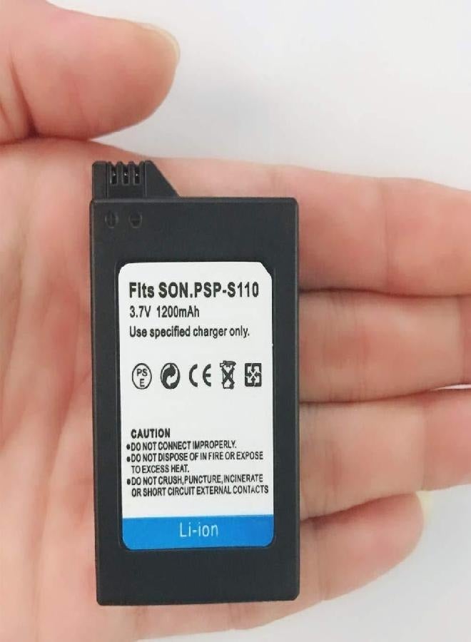 TFSeven 2Pcs High Capacity Rechargeable Lithium Ion Replacement Battery PSP-S110 Compatible for Sony PSP Slim Portable Playstation PSP-2000, PSP-2001, PSP-3000, PSP-3001, PSP-3002, PSP-3004