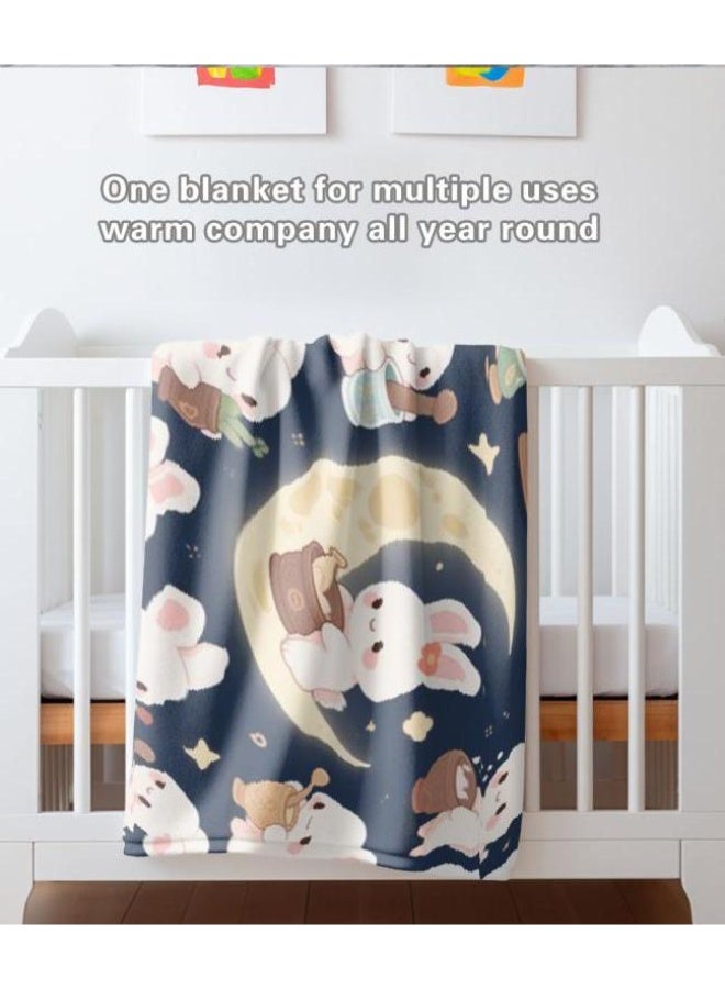 general Baby and children's cartoon flannel thin blanket (warm and comfortable, suitable for sleep, game use) 70cm*100cm - Image 2