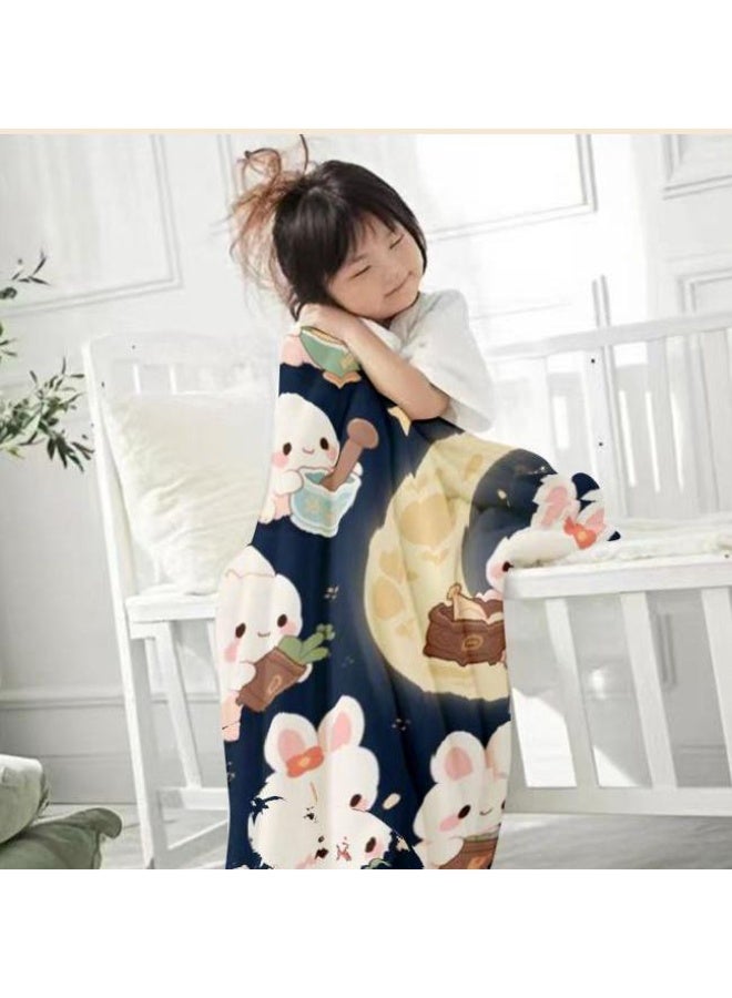 general Baby and children's cartoon flannel thin blanket (warm and comfortable, suitable for sleep, game use) 70cm*100cm - Image 1