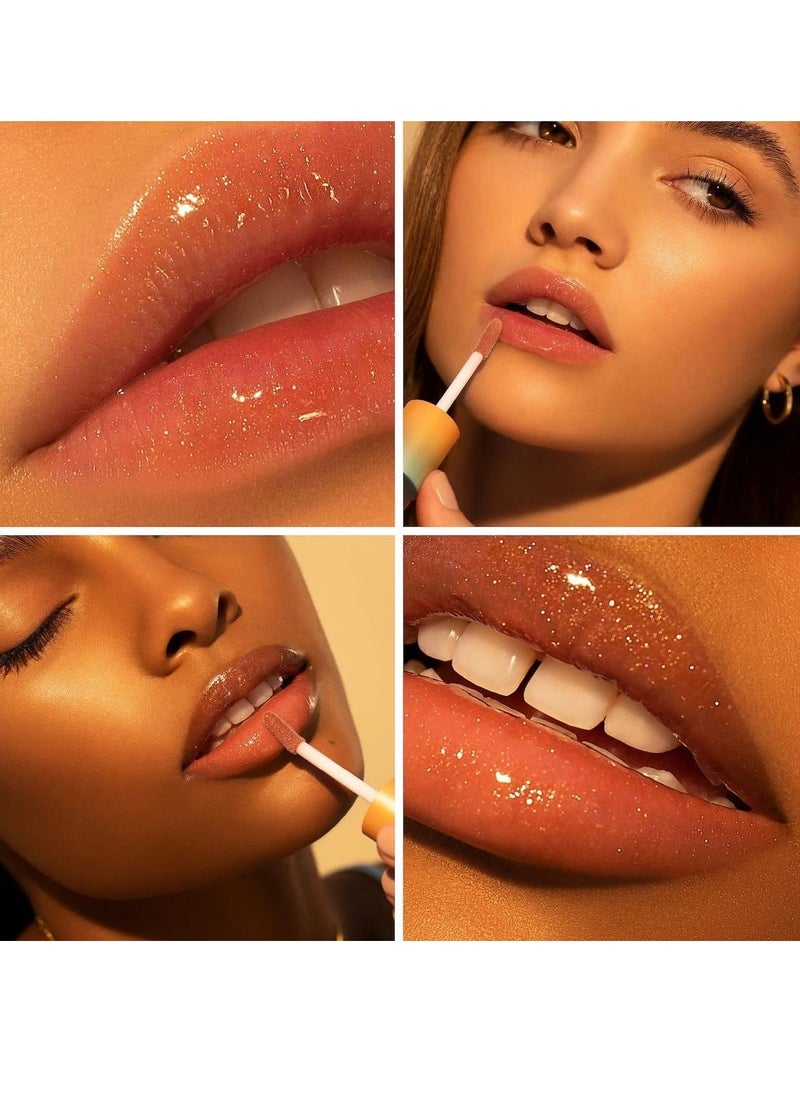 Gisou Gisoo Golden Shimmer Glow Lip Oil Honey Rich - Naturally Hydrating, Nourishing and Enhancing Formula for Luxurious Lips 0.27 fl oz 8 ml  - Image 2