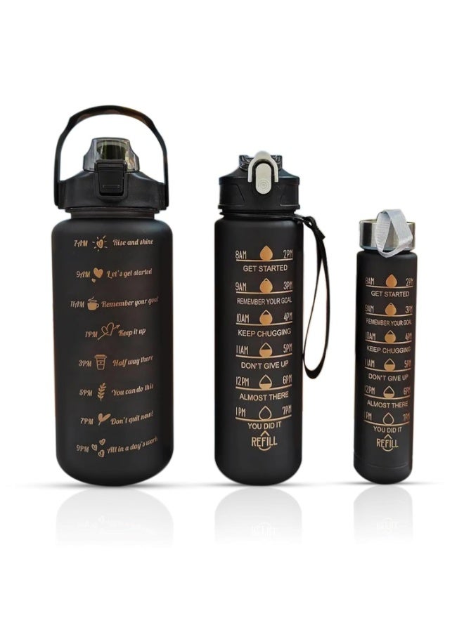 3-Piece Sports Water Bottle Set – 2000ml, 900ml, and 500ml Capacities | Portable Water Bottles for Sports, Travel, and the Office - Image 4