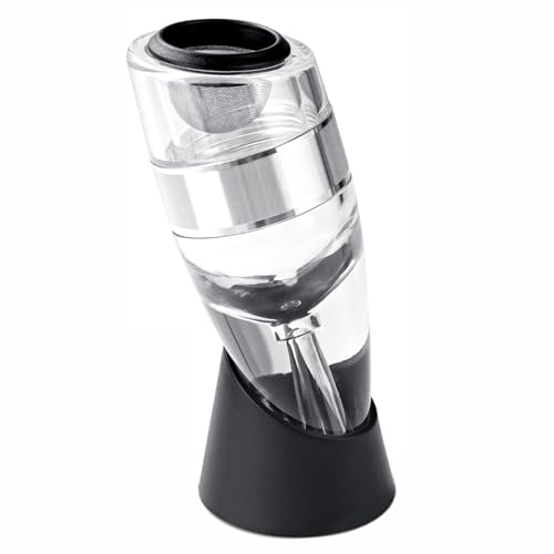 D&Slifei Wine Aerator Pourer and Decanter with Unique Aeration Device Quickly Enhances Wine Flavors with Smoother Finish,Best Gifts for Wine Lovers and Sommeliers.(Silvery) - Image 1