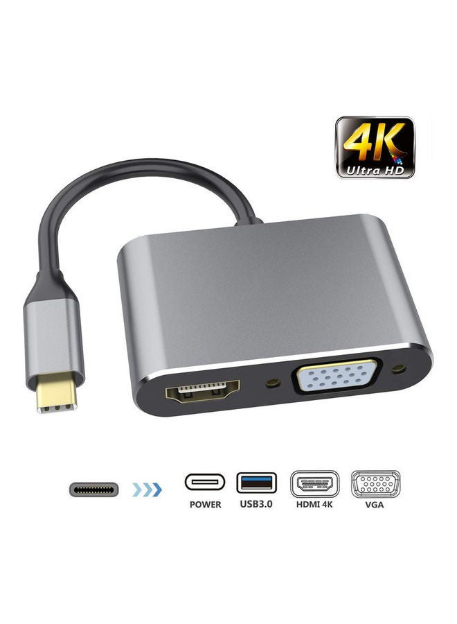 NIBEMINENT 4-In-1 USB Hub Silver  - Image 3