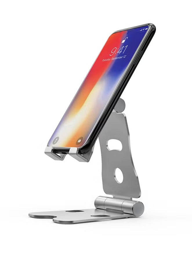 Office Desk Phone Stand Holder For iPhone Silver. - Image 1