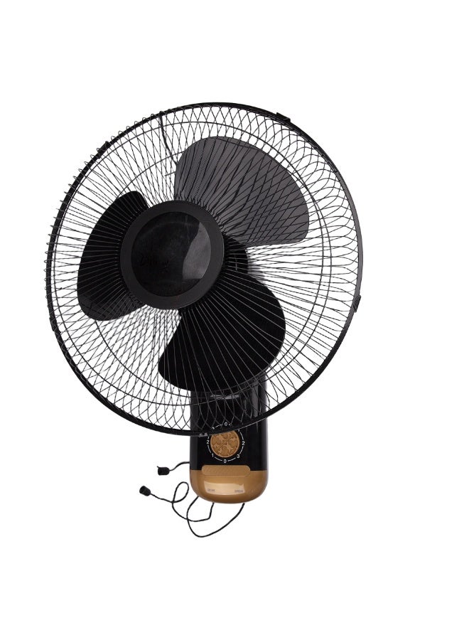 مودي مروحة حائط قوية بقوة 45 وات مع تحكم بثلاث سرعات وتدفق هواء بزاوية واسعة، تشغيل صامت، إمالة قابلة للتعديل، محرك عالي السرعة لتبريد المنزل والمكتب وغرفة النوم - أسود - Image 2