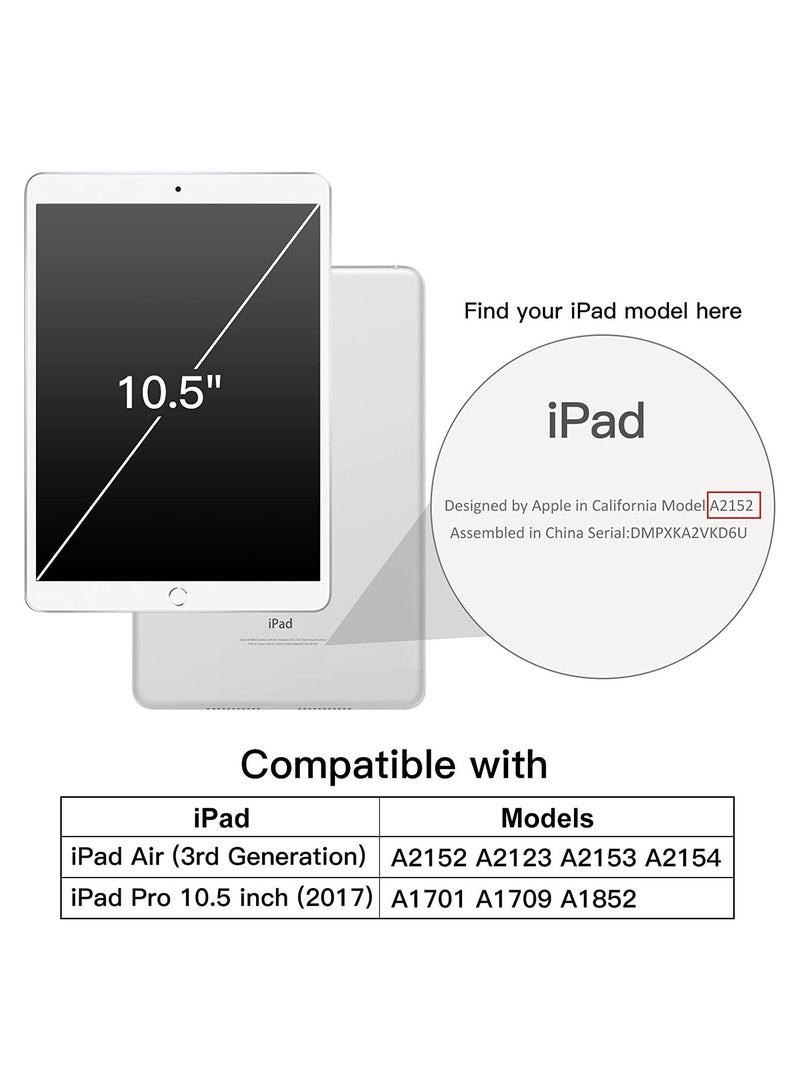 JETech Case for iPad Air 3 (10.5-inch 2019, 3rd Generation) and iPad Pro 10.5-inch, Smart Cover Auto Wake/Sleep Cover (Navy) - Image 2