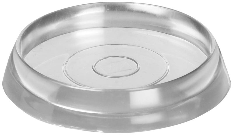 SoftTouch 1 13/16"" Round Furniture Caster Cups for Carpet or Durable Hard Floors  4 Pack  Clear  4 Count - Image 3