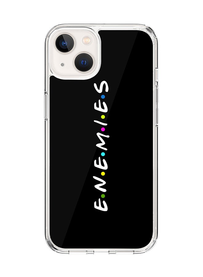 Stylizedd Classic Clear for Apple iPhone 14 Case Hybrid Soft Cover Flexible Edges Anti Drop TPU PC Gel Thin Transparent Cover [ Designed for Apple iPhone 14 ] - Enemies Full Print