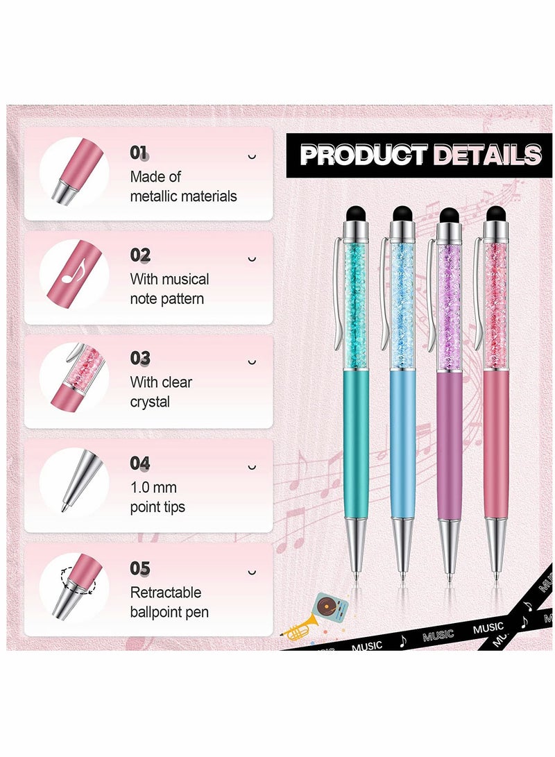 KASTWAVE Ballpoint Pens, Advertising Pen, Rhinestone Capacitive Touch Screen Pen, Ballpoint Pens, for Office Pen Ballpoint Pen, Crystal Pens, Screen Touch Stylus Pen, for Colleague Co-worker, 12 Pieces - Image 4