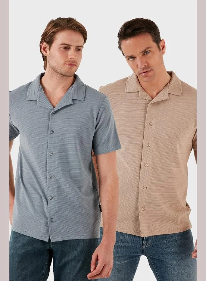 Buratti Cotton Regular Fit Short Sleeve 2-Pack Shirt Men's SHIRT 5902640S2