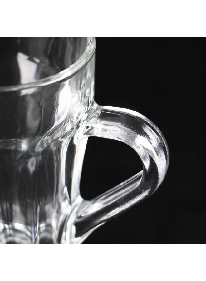 NAMSON 3 Pieces Tea Glasses 160 Ml Na-7765 With Handle Clear Coffee Mug - Image 5