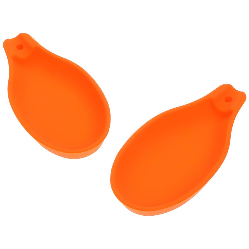 Silicone Spoon Rest Holder Set Of 2 Heat Resistant Kitchen Utensil Mat - Image 2