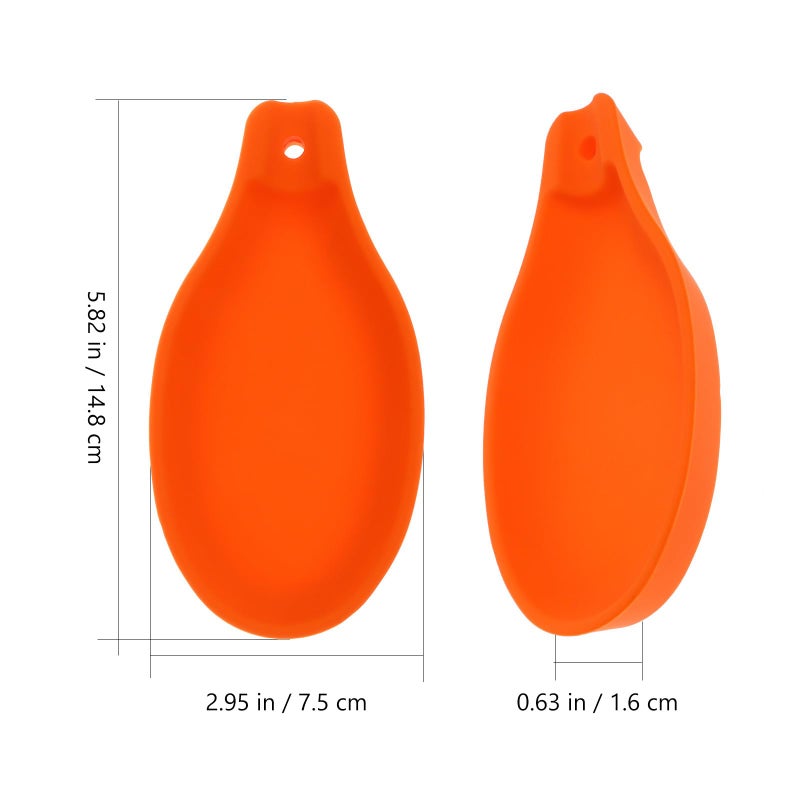 Silicone Spoon Rest Holder Set Of 2 Heat Resistant Kitchen Utensil Mat - Image 3