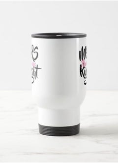 Story Of Candle Travel mug with “Mr Always Right” design printed in white  - Image 3