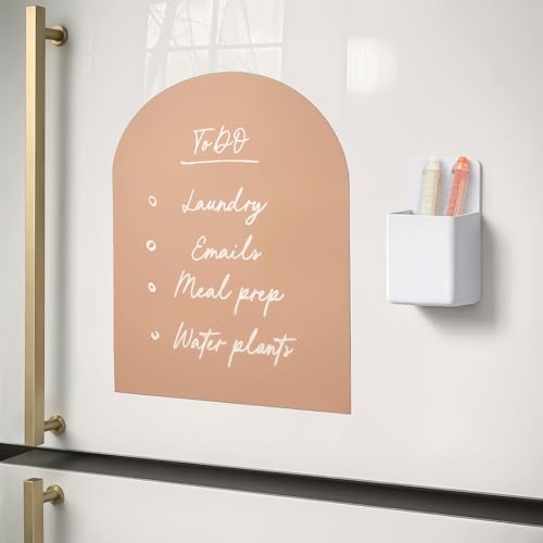 Orelle MagicWall | Magnetic Wall Decal Arch | Peel and Stick Magnetic Chalkboard for Wall | Kids Wall Decals | Playroom Essentials | Includes Chalk & Holder | Mini | 8.5 x 11 | Mocha - Image 1