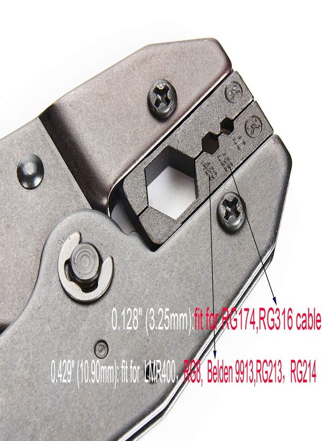 Riotaxy Crimper Tools for RF connector LMR400,RG8,RG9,Belden 9913,RG213,RG214,RG174,RG316 RF Coaxial Cable,Crimp Tool Hex Die with 0.429" (10.90mm) for all 400 type cables - Image 3