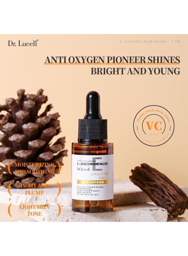 Dr. Lucel 7.5% L-Ascorbic Acid Whitening Skincare Series | Toner 105ml + Serum 37ml + Cream 30g, Improves Dullness and Brightens Skin Tone. - Image 3
