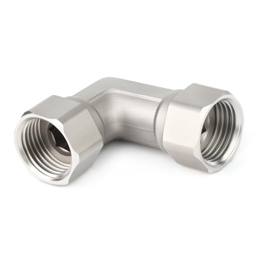 TAISHER 2PCS 304 Stainless Steel 90 Degree Elbow 2 Ends Flexible Movable Connector, 1/2" Female for Sprayer, Angled Valve, Shower Arm - Image 2