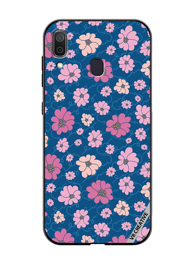 VR CREATIVE Protective Case Cover For Samsung Galaxy A30 Flower Design Multicolour - Image 1