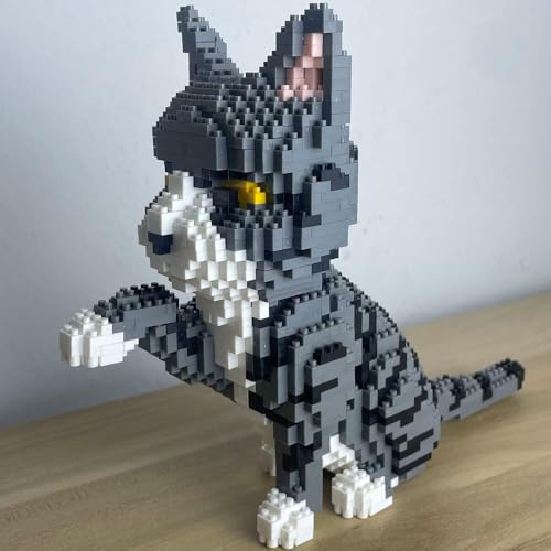 alltogetho Friendly Tabby Cat Model Micro Mini Building Block Toy Sets an Endearing Decor Recalling The Sweetness of Cats - Image 5